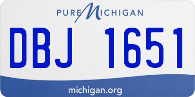 MI license plate DBJ1651