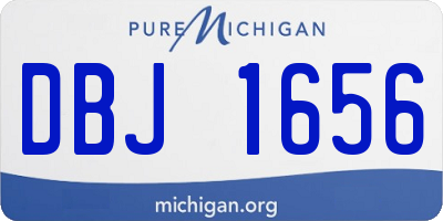 MI license plate DBJ1656