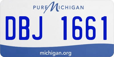 MI license plate DBJ1661