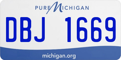 MI license plate DBJ1669