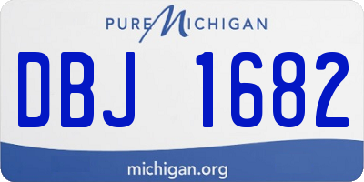 MI license plate DBJ1682