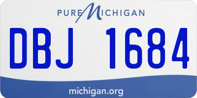 MI license plate DBJ1684