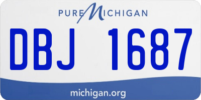 MI license plate DBJ1687