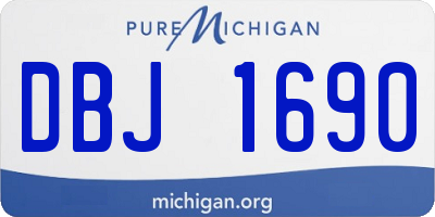 MI license plate DBJ1690