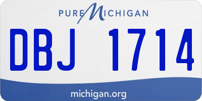 MI license plate DBJ1714