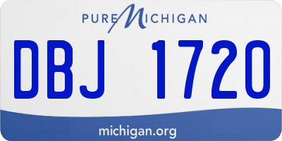 MI license plate DBJ1720