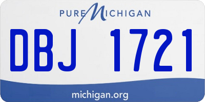 MI license plate DBJ1721