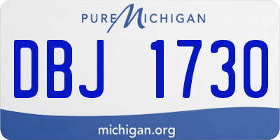 MI license plate DBJ1730