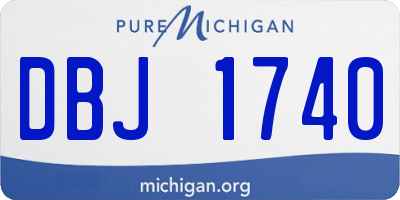 MI license plate DBJ1740