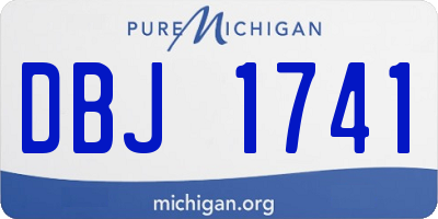 MI license plate DBJ1741