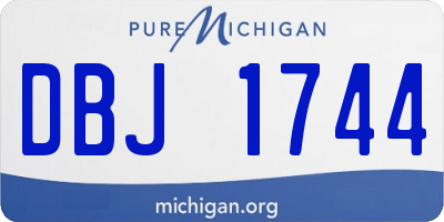 MI license plate DBJ1744