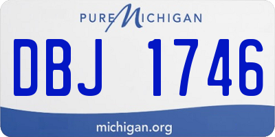 MI license plate DBJ1746