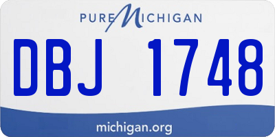 MI license plate DBJ1748