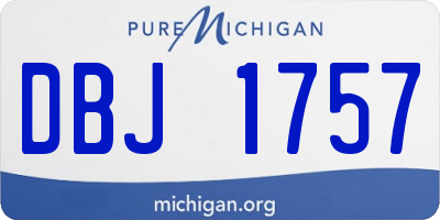 MI license plate DBJ1757