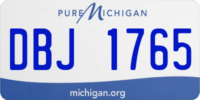 MI license plate DBJ1765