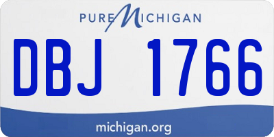 MI license plate DBJ1766