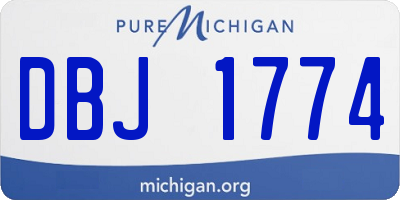 MI license plate DBJ1774
