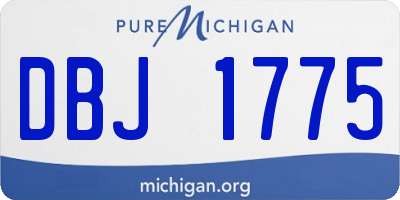 MI license plate DBJ1775