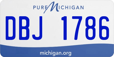 MI license plate DBJ1786