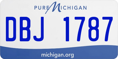 MI license plate DBJ1787