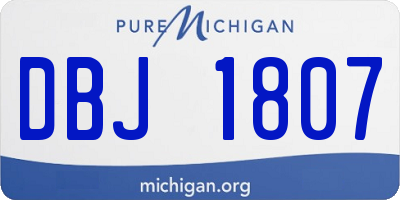 MI license plate DBJ1807