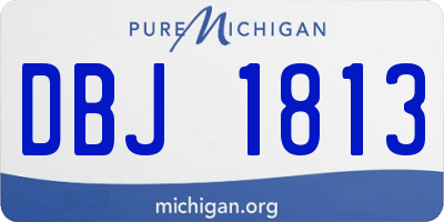 MI license plate DBJ1813