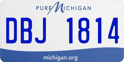MI license plate DBJ1814