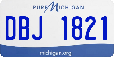 MI license plate DBJ1821