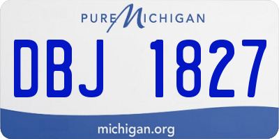 MI license plate DBJ1827
