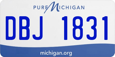 MI license plate DBJ1831