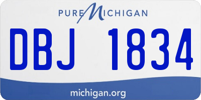 MI license plate DBJ1834
