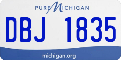 MI license plate DBJ1835