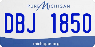 MI license plate DBJ1850