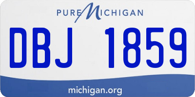 MI license plate DBJ1859