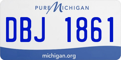MI license plate DBJ1861