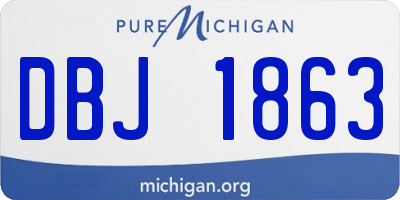 MI license plate DBJ1863