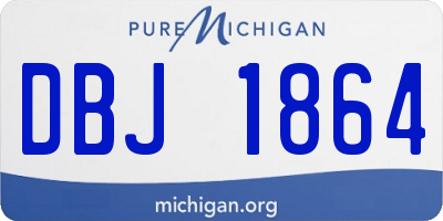MI license plate DBJ1864