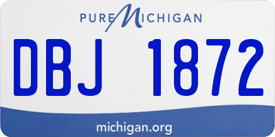 MI license plate DBJ1872