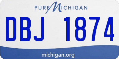 MI license plate DBJ1874