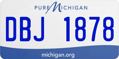 MI license plate DBJ1878