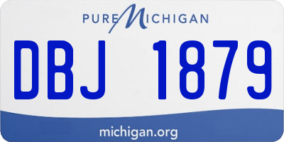 MI license plate DBJ1879