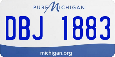 MI license plate DBJ1883