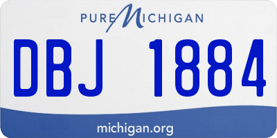 MI license plate DBJ1884