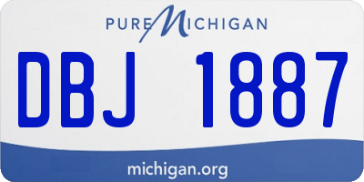 MI license plate DBJ1887