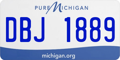 MI license plate DBJ1889