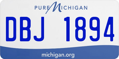 MI license plate DBJ1894