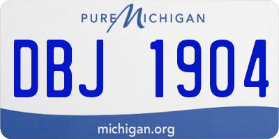 MI license plate DBJ1904