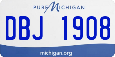 MI license plate DBJ1908