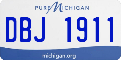 MI license plate DBJ1911