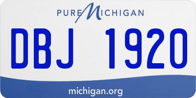 MI license plate DBJ1920